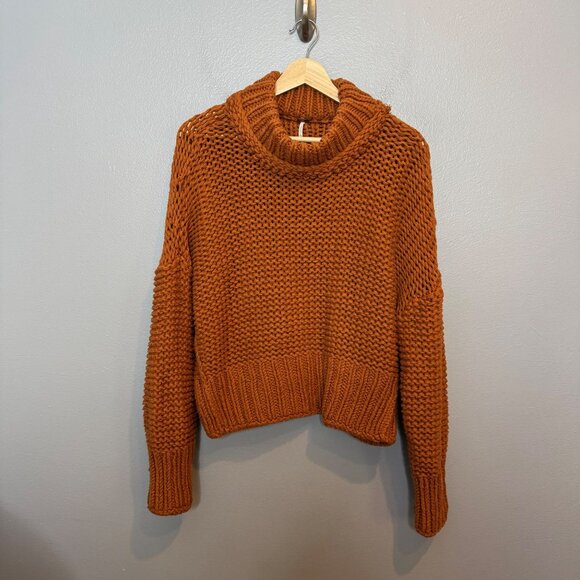 FREE PEOPLE my only sunshine sweater in caramelize size L - Picture 2 of 6